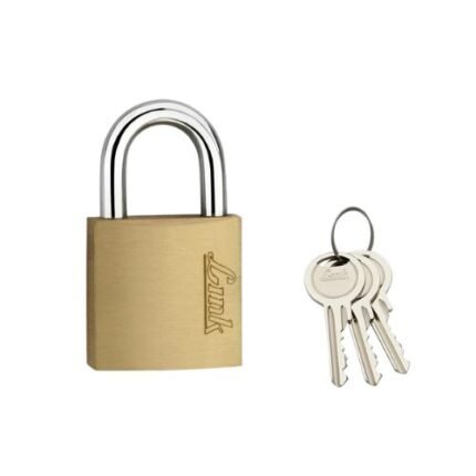 Link 30mm 3 Brass Keys Hardened Shackle Brass Padlock