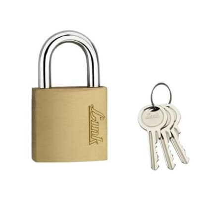 Link 50mm New Brass Lock Hardened Shackle 3 Brass Keys
