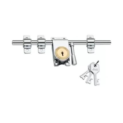 Link Kadi-Tala Lock 14 Inches Steel Body 3 Keys Silver