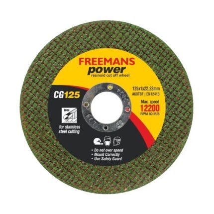 FREEMANS 5-inch Double Net Cut off Wheels Used for Metal and Stainless Steel Cutting Pack of 25 pcs - Green